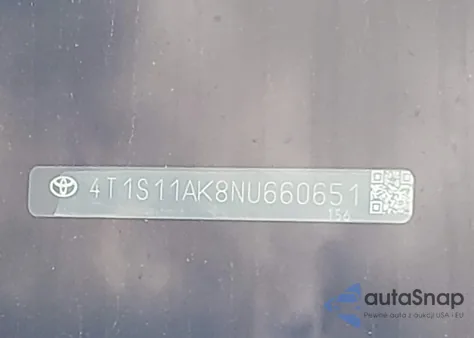 2022 Toyota Camry Se из США, поврежденный, VIN 4T1S11AK8NU660651